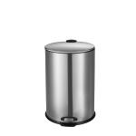 30L Soft Close Round Armor Pedal Trash Bin For Bathroom Waste Management