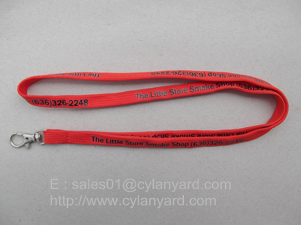 Tube Lanyard Neck Ribbon with Metal swivel Hook