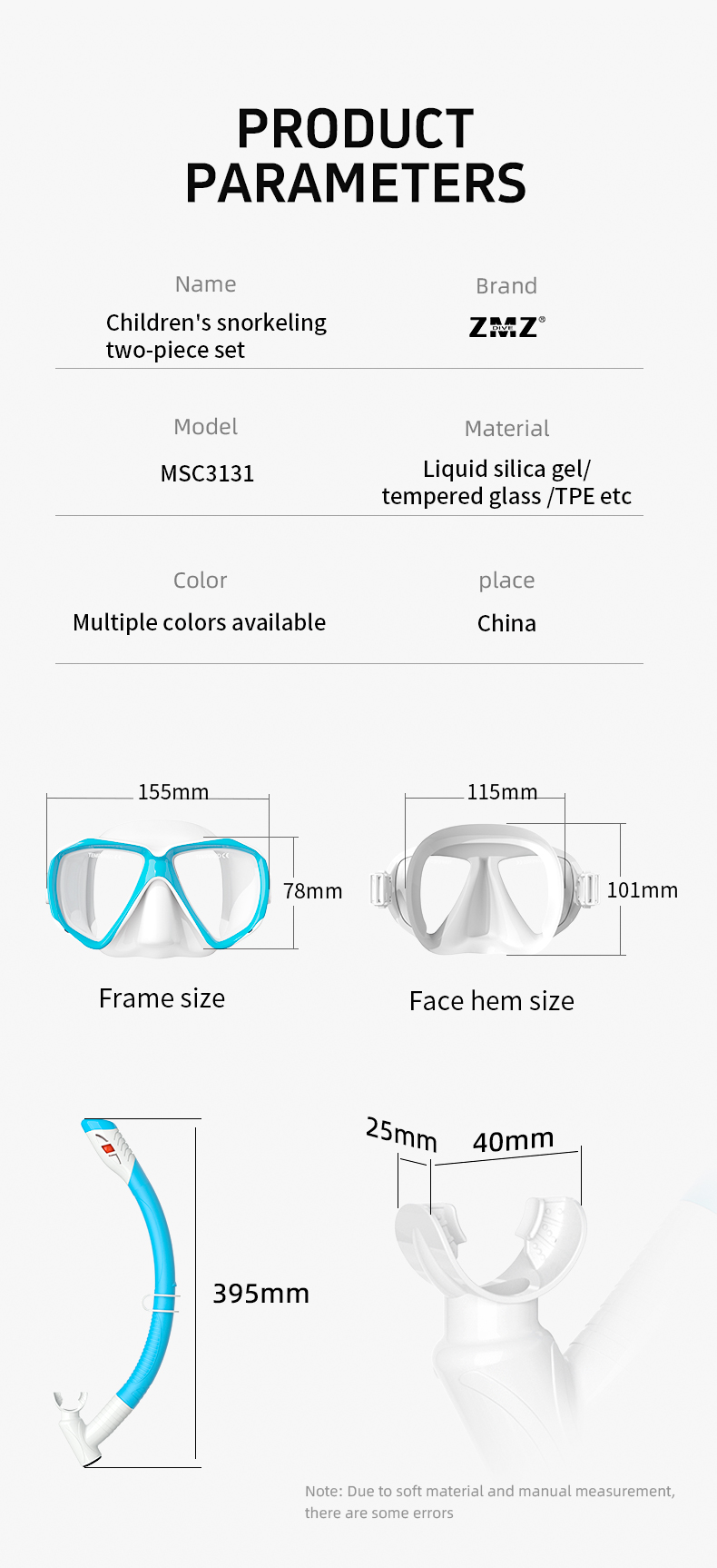 OEM Swimming Goggles And Snorkel Underwater Diving Equipment