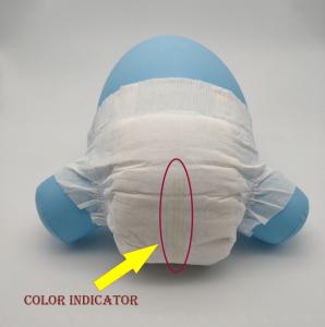 China Ultra Thin Nonwoven Disposable Diaper Pants with Green Blue ADL factory
