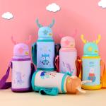 OEM/ODM Acceptable 500ml/16oz Kids Water Bottle With Straw Thermos BPA Free