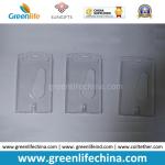 Clear Vinyl Rigid Vertical ID Badge Pocket Credit Card Holder