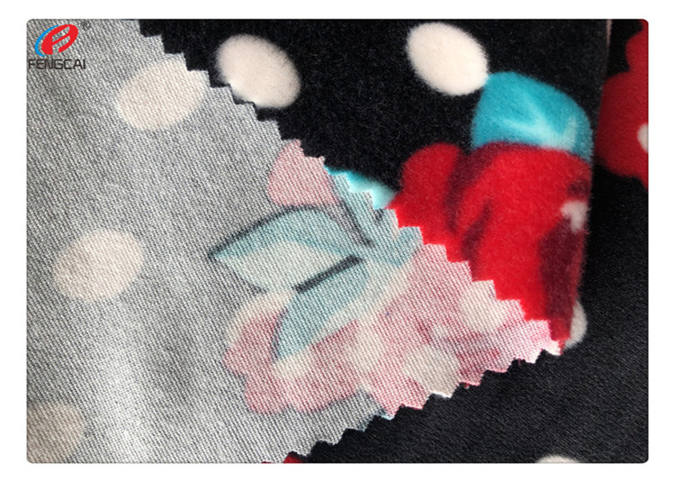 Flower Print Velvet 94 Polyester 6 Spandex Fabric For Blanket