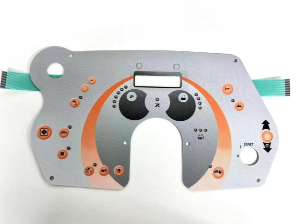 Customizable High Effective Waterproof Membrane Keypad With Gold Plated Metal