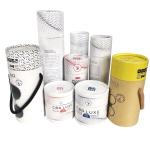 Handmade CMYK Cardboard Paper Cylinder Tube Box Packaging For Socks And