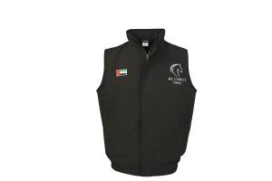 China 100% Polyester Fleece Lined 413 GSM Vest Sleeveless Jacket Thermal Black factory