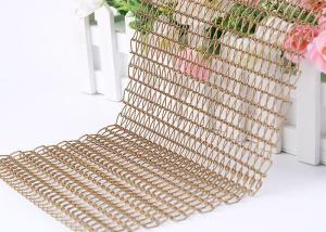 China Bronze Spiral Wire Softness Flexible Mesh Curtain For Decoration factory