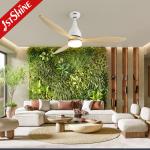 Led Ceiling Fan With Remote Control Solid Wood Blade 3 Speeds Reversible Ac