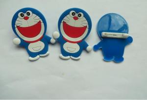 China 2D/3D Cute Doraemon Shape Rubber PVC Label Pins Badges With Safety Clip For School Backpack Decoration factory