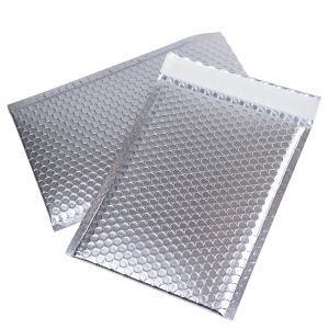 Custom Silver Customizable Sparkle Offset Printed Shockproof Bubble Bags