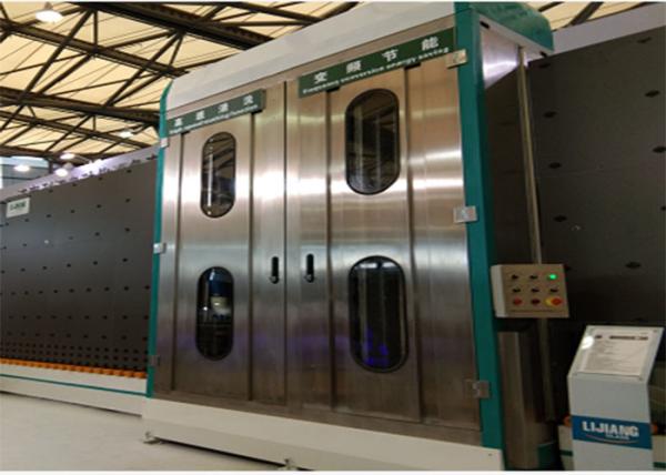 Silencer System Vertical Glass Cleaning Machine , Low-E Glass Glass Dryer