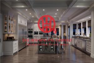 China Modern Elegant Solid Wood Kitchen Cabinet with Excellent Design and Quality factory