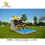 customized color Inflatable Water Slide On Land For Kids Entertainment