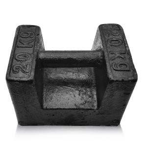 China OIML Standard Stackable 20kg Cast Iron Weights For Crane Block Weight factory