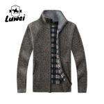 Full Zip Male Cardigan Clothing Zip Up Thicken Utility Knit Large Size Men Men's