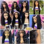 Brazilian Unprocessed Human Hair 4 by 4 Kinky Curly Closure Wigs For Black Women