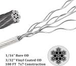Stainless Steel AISI304/316 PVC Coated PU Steel Wire Rope for Benefit