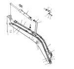PC120 PC130 Hydraulic System Distributor Bucket Pipe and Return Pipe from Oil
