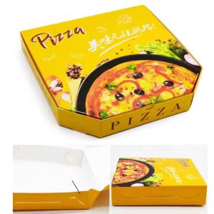 China Eco-friendly Corrugated Kraft Paper Pizza Box Customized Size Food Grade Packaging Box factory