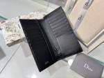 Embossed Vertical CD Christian Dior Mens Wallet Diamond Zippered