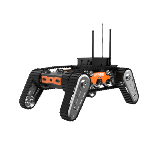 Double Swing Arm Tracked Robot Chassis 4.9M Extend Length 1.9m/s Speed