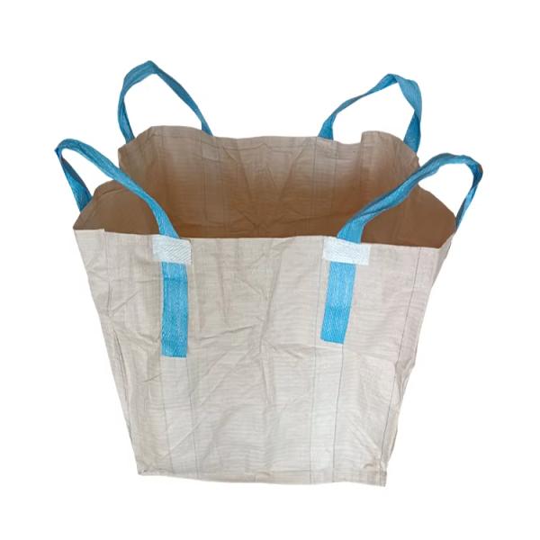 China Heavy Duty Round FIBC Bag For Bulk Powder Packaging Thickened PP Fabric Cross Angled Ring Loop Option factory