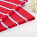Breathable Moisture Absorbent Striped Cotton Fabric Comfortable Texture For T