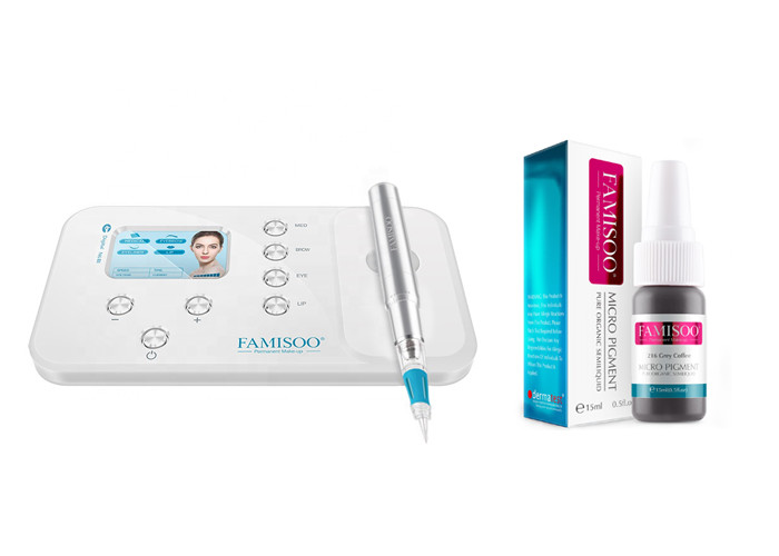 ABS Permanent Makeup Eyebrow Tattoo Machine With Silicone Tips Needles