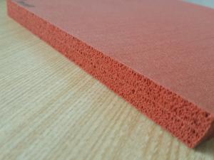 China Double Sides Impression Fabric Silicone Sponge Sheet , Silicone Foam Sheet Heat Insulation factory