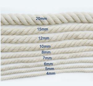 China Twist Braided 100% Natural Cotton Rope Macrame 3mm Specifications 2mm-60mm factory
