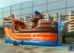 Commercial grade kids pirate ship bounce house with slide inside made of best