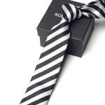 Average Size Tie Custom Striped Fashion Classic 100% Polyester Woven Men's