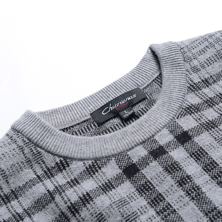 Breathable Mens Knit Pullover Sweater Round Neck For Autumn / Winter