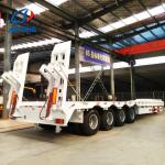 60/80/100 Tons Gooseneck Trailer Low Bed Semi Trailer High Capacity Low Boy