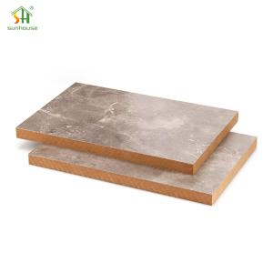 China Fire Resistant Melamine Laminated Board 4x8ft 12mm veneered MDF Board factory