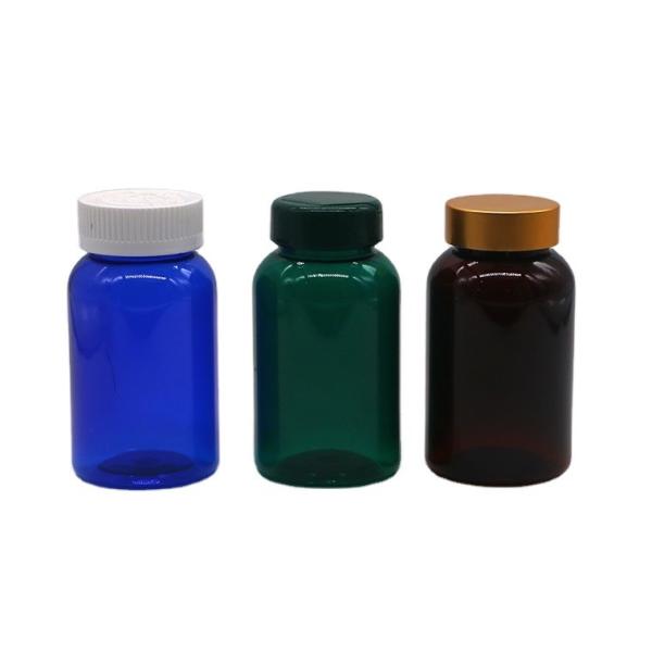 Industrial 160ML PET Luxury Golden Cap Plastic Bottle for Fish Oil/Capsule/Pill