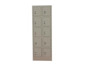 China Electrostatic Spraying Metal Office Lockers With Lock Ten Door Stable Performance factory