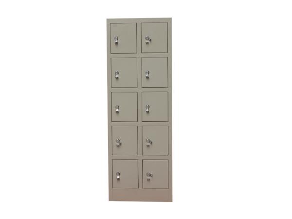 Electrostatic Spraying Metal Office Lockers With Lock Ten Door Stable Performanc