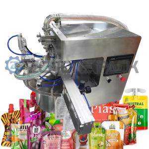 China Desktop Turntable Filling And Capping Machine Nozzle Bag Small Packaging Machine factory