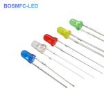 High Brightness Red 3mm Through Hole LED 0.06W Heat Dissipation