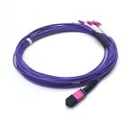 OM4 Multimode MTP MPO Cable To LC Breakout Fiber Patch Cord Cable 12 Cores