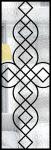 Decorative Wrought Iron Glass For Door Agon Filled 22*64 Inch Size Shaped