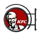 Circle Shape Digital Signage Led Logo Screen Dual Sides Commercial Sign