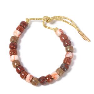 China Lurex Stone Beads Bracelet Adjustable Rope Gold Cord Braided factory