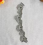 100%Polyester Embroidery Pajams Collar Lace Mesh Based Necklace Decoration