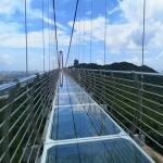 Clear Or Frosted Anti Slip Glass Floor Walkway With Acid Etched