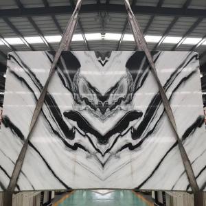 China book matched white yellow marble slab natural stone slab factory