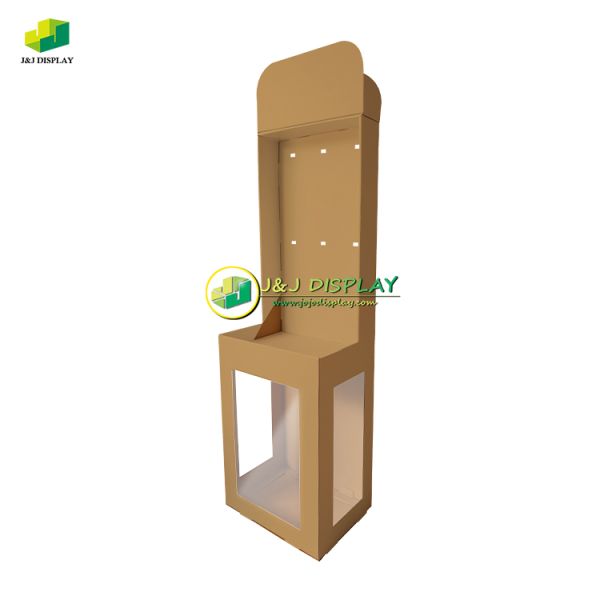 Knock Down Unit Flooring Recyclable Knock Down Shelves Displaying Corrugated Board Cardboard Floor Display Stand For Stationery, Skin Care, Outdoor