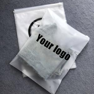 China PEVA Plastic Custom Packaging Zip Bags Frosted Clear Laminated For Garment factory