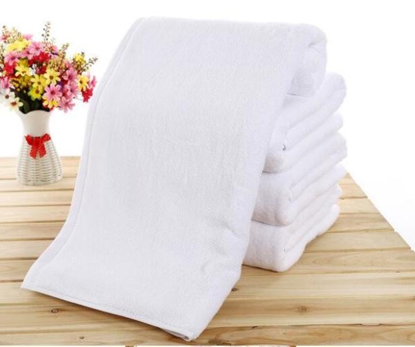 1100g 100*200cm extra big 21S white plain terry bath towel for wholesale,